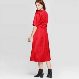 PROLOGUE (Target) Red Boat Neck Satin Dress size L